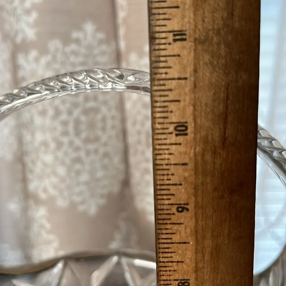 Vintage Crystal Glass Basket